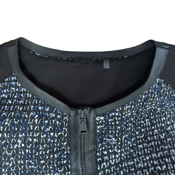 ELI TAHARI EUC front zip Tweed midi in Black multi Size L - Picture 8 of 8